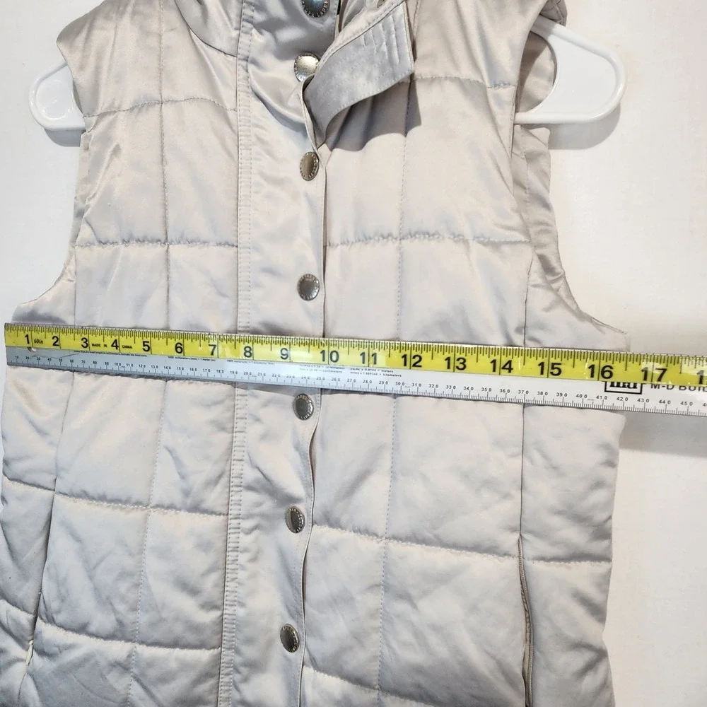 Lauren Ralph Lauren Women's Elegant Cozy Puffer Vest Metallic Silver Size S